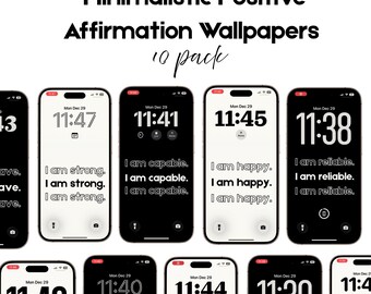 Minimalistyczna motywacyjna tapeta na telefon | Ekran blokady (do pobrania cyfrowego)