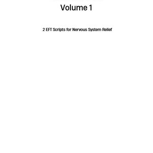 Op de afbeelding: Witte achtergrond met zwarte tekst. De tekst luidt "EFT Reset Pack Volume 1" en "2 EFT Scripts for Nervous System Relief". De onderkant van de afbeelding bevat de tekst "Fieldstone Paperworks."