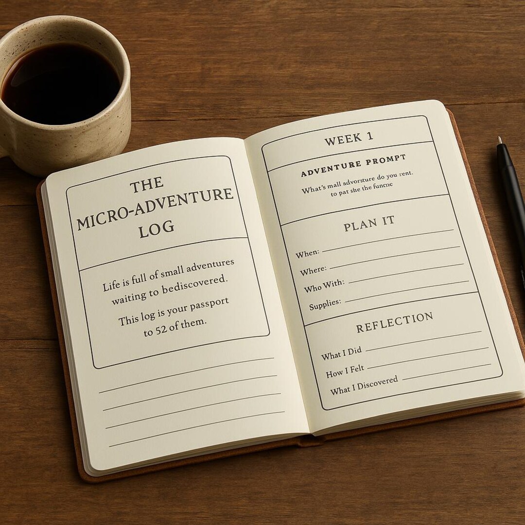 52-week Adventure Journal Printable | Micro Adventure Logbook | Weekly ...