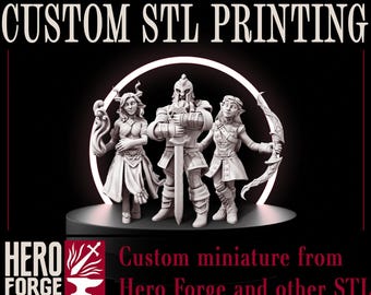 Hero Forge Miniature 3D Print Service - Custom STL File for Dungeons and Dragons | DND personalized figure | + Painted