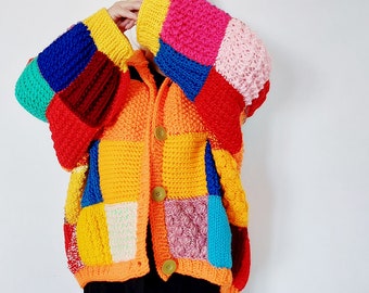 Chunky Hand Knitted Jacket.