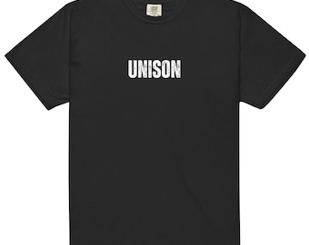 UNISON CLASSIC Heavyweight Tee – Garment-Dyed Luxury Streetwear | Premium Cotton | Minimalist Logo Shirt