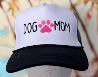 Dog Mom Trucker Hat, Foam Cap