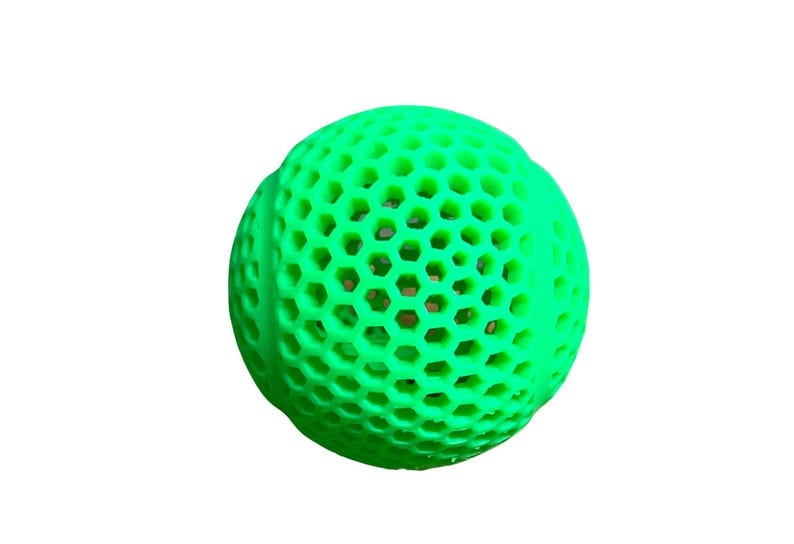 3D Printed Tennis Ball, Honeycomb Fidget Ball, Stress Relief Toy, Modern Desk Decor image 1