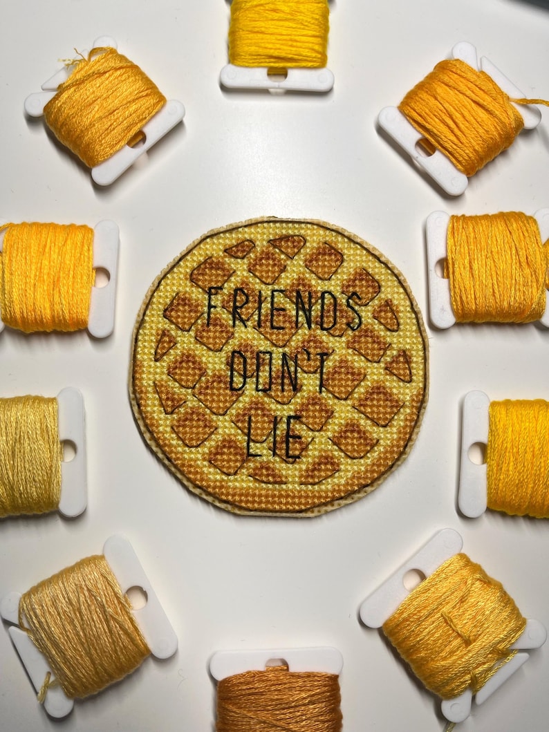 Stranger Things Waffle Cross Stitch Pattern 'friends Don't Lie' (PDF