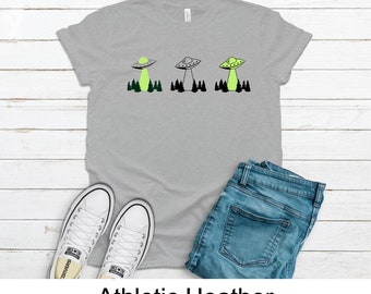 Alien Trio Ships Graphic Tee for Adults - Alien Trio Ships Shirt