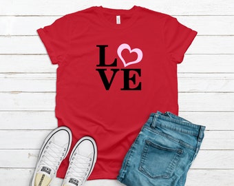 Valentine's Day Tshirt or Sweatshirt, Love Squared Tshirt or Sweatshirt