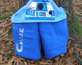 Robot D2 Hooded Fleece Blanket Personalized