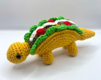 Tacosaurus Plushie - Crochet Tacosaurus - Dinosaur - Crochet Dinosaurs - Dinosaur Plushie