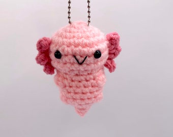 Axolotl Keychain - Axolotl Baby - Crochet Axolotl - Crochet Keychains - Pink Axolotl