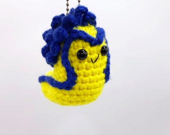 Doomslug Keychain- Crochet Doomslug - Crochet Slug - Stuffed Animal - Slug Keychain - Slug Plushie - Yellow Slug