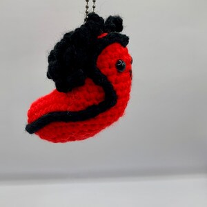 Boomslug Keychain Crochet Doomslug Crochet Slug Stuffed Slug Slug Keychain Slug Plushie Red Slug Taynix image 6