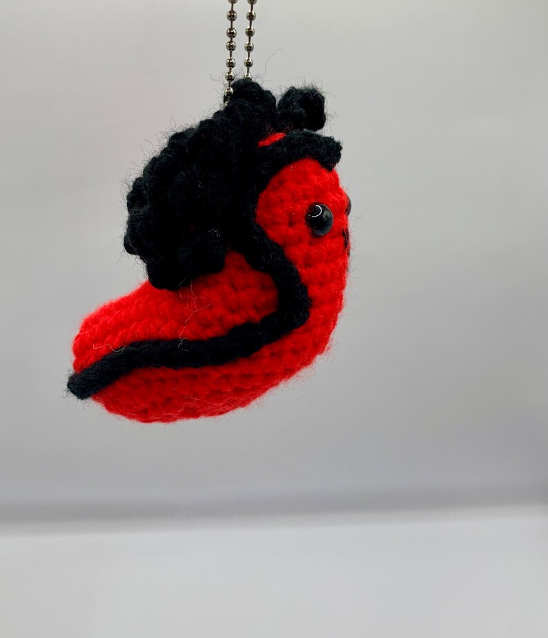 Boomslug Keychain Crochet Doomslug Crochet Slug Stuffed Slug Slug Keychain Slug Plushie Red Slug Taynix image 6