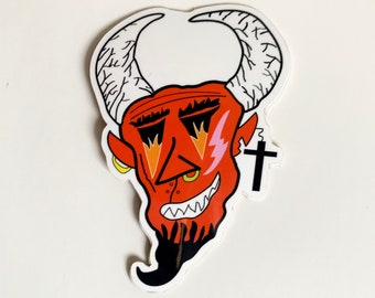 Demon Sticker - Satan Sticker - Horror Sticker - Halloween Sticker