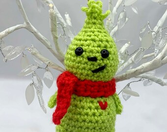 Baby Grinch Keychain - Crochet Grinch - Grinch Ornament - Crochet Ornament