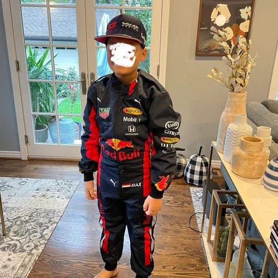 Kids Suits Children's suits Redbull Go Karting Suit Race Suit Red Bull  Level 2 Digital printed Kart racing Suit With Free Gifts Balaclava