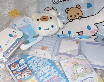 Cinnamoroll Gift Box | Sanrio Kawaii Stationery Set | Cute Blue Holiday Bundle for Her | Back to school Gift set