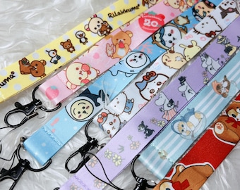 Kawaii Polyester Lanyard | Rilakkuma, Chiikawa, Moomin Style