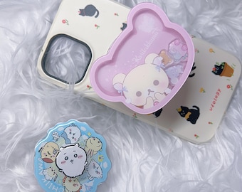 Chiikawa MagSafe Phone Grip Stand Kawaii | Rilakkuma Magnetic Cute Anime Phone Holder | iPhone Pop Grip Stand | Kawaii Phone Accessory Gift