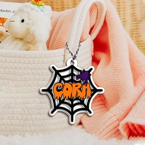 Customize Your Name Halloween Basket Tag, Boo Basket Tag Gift Kid, Ghost Tag, Halloween Name Tag, Trick or Treat Bag Name Tag, Halloween Tag