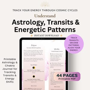 Astrology Transit Tracker Workbook & Chakra Journal | Track Planetary Transits, Energy Patterns, GoodNotes iPad PDF