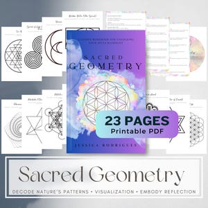 Sacred Geometry Workbook | Symbol Meanings, Spiritual Activation & Creative Journaling (Printable PDF)