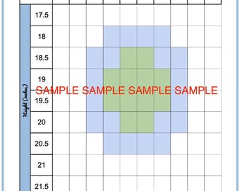 Baby Shower Betting Squares (Height and weight, Pink and Blue)