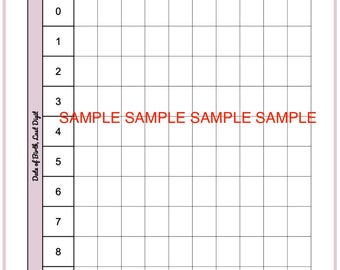 Baby Shower Betting Squares (Time and Date, Pink and Blue)