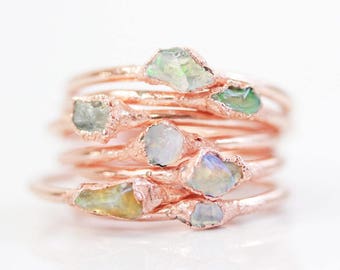 Opal stacking ring | Etsy