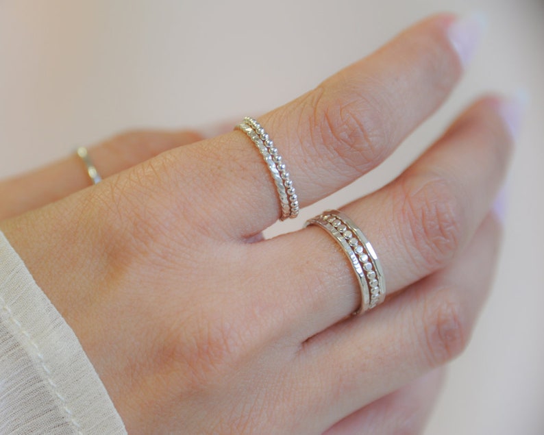 Stacking Rings / Stackable Rings Gold / Gold Ring / Silver Ring / Stackable Rings / Simple Rings / Stacking Rings Gold / Stack Rings Silver image 9