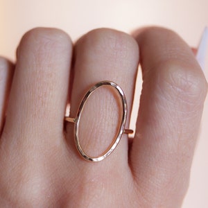 Oval Ring / Simple Oval Ring / Gift for Her / Mothers Day Gift / Gold or Rose or Silver Simple Ring / Graduation Gift / Simple Ring image 6