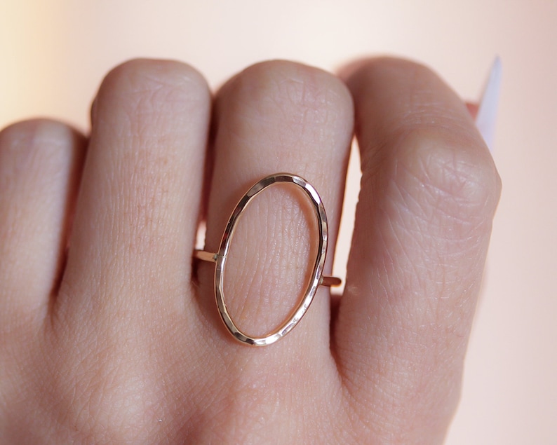 Oval Ring / Simple Oval Ring / Gift for Her / Mothers Day Gift / Gold or Rose or Silver Simple Ring / Graduation Gift / Simple Ring image 6