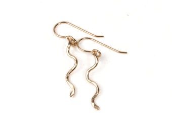 Snake Earrings / Tiny Snake Earrings / Mini Serpent Jewelry / Mini Snake Earrings / Snake Jewelry / Edgy Snake Earrings/ Silver Serpent