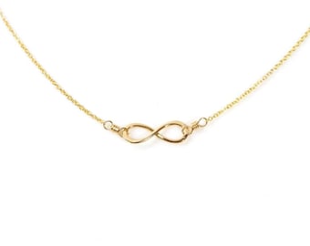 Infinity Necklace / Infinity Necklace Gold / Layering Necklace / Infinity Silver / Meaningful Gifts For Her / Gold Simple Necklace