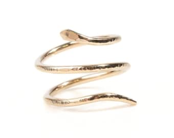 Snake Ring / Serpent Jewelry / Serpent Ring / Gold Snake Ring / Snake Wrap Ring / Snake Spiral Ring / Silver Snake Jewelry / Wrap Ring