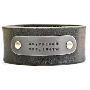 Gift For Him / Coordinate Bracelet / Custom Coordinates / Boyfriend Gift / Gift Men / Music Gift / GPS Coordinates / Latitude Longitude