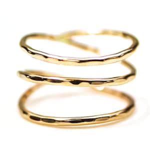 Wire Wrapped Ring / Simple Orbit Ring / Bypass Thumb Ring / Wide Wrap Ring / Bypass Ring / Gold Wrap Ring / Silver Wrap Ring / Minimal Ring