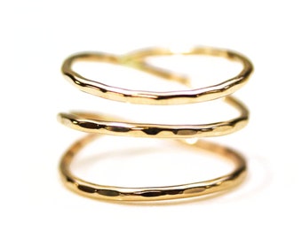 Wrap Stacking Ring / Simple Orbit Ring / Wide Stacking Ring / Unique Jewelry / Simple Ring / Unique Ring / Wrap Around Ring