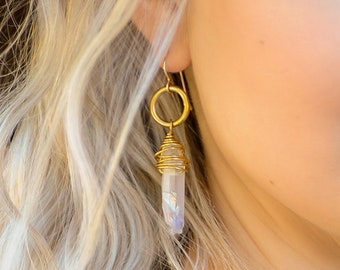 Crystal Earrings / Birthstone Earrings / Cosmos Earrings / Handmade Earrings / Gifts For Her / Winter Earrings / Crystal Jewelry