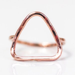 Triangle Ring / Simple Ring / Simple Delta Ring / Open Delta Ring / Gold or Rose or Silver Simple Ring / Boho / Chic / Simple Ring imagem 3