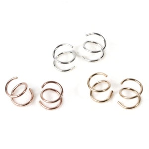 Double Hoop Twist Earrings / Mini Huggie Hoops / Twist Hoops / Spiral Hoop Earrings / Minimalist Hoops / Tiny Hoops / Huggie Hoop Earrings