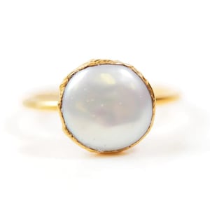 Pearl Ring / Pearl Ring Silver / Freshwater Pearl / Handmade Rings / Gift For Her / Gold Pearl Ring / Pearl Jewelry / Gifts For Mom / Pearls