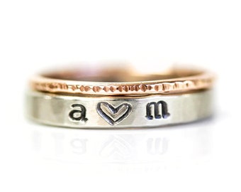 Wife Gift / Anniversary Gift / Girlfriend Gift / Initial Ring / Mothers Gift / Love Gifts / Valentines Day / Love / Anniversary Gift /Her