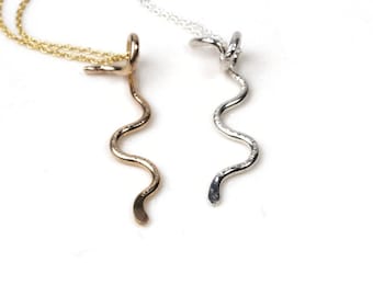 Snake Necklace / Large Gold Snake Necklace / Serpent Jewelry / Bold Snake Necklace / Silver Snake Necklace / Edgy Snake Jewelry / Serpent