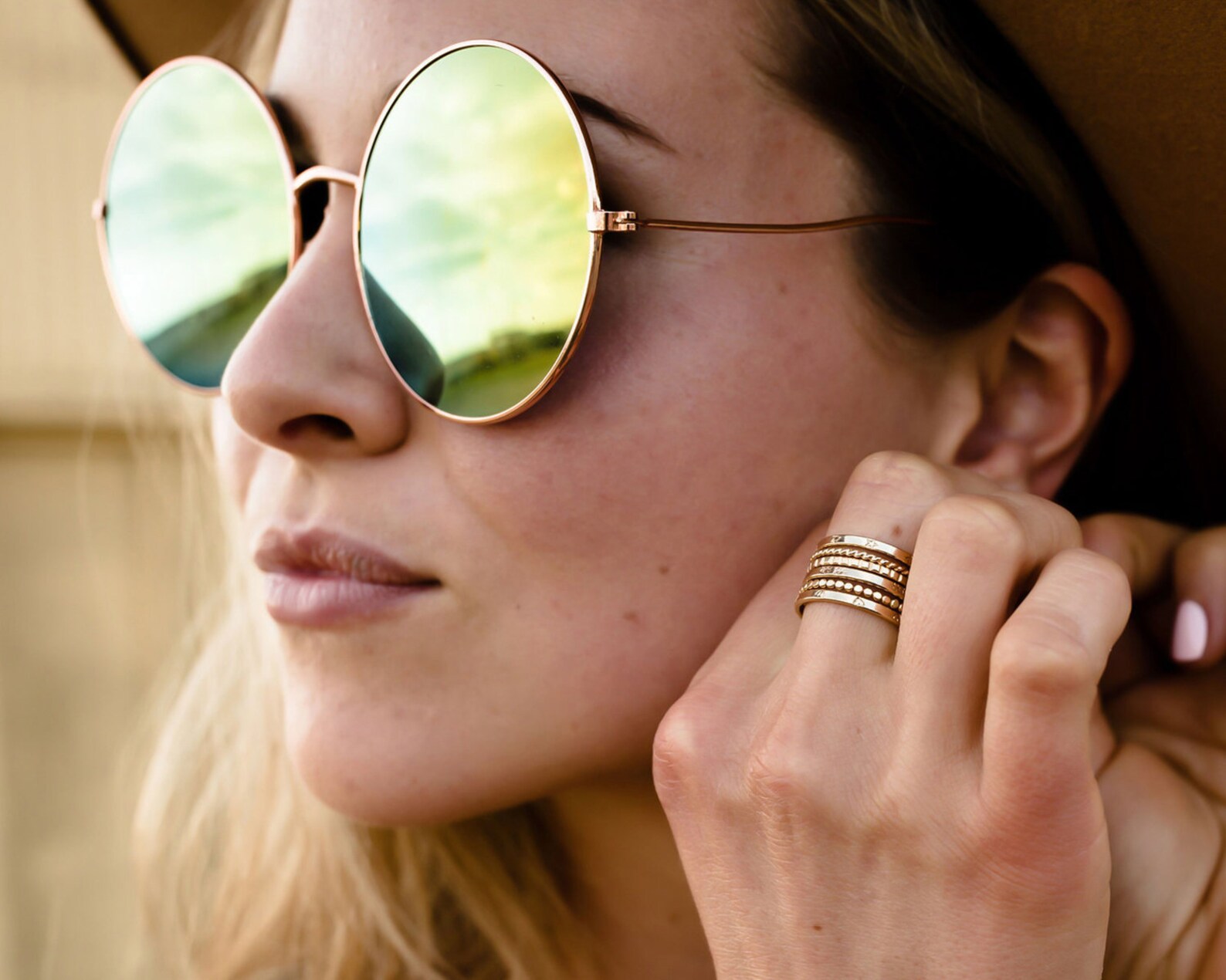 Stacking Rings / Textured Stacking Rings / Gold Rings / - Etsy