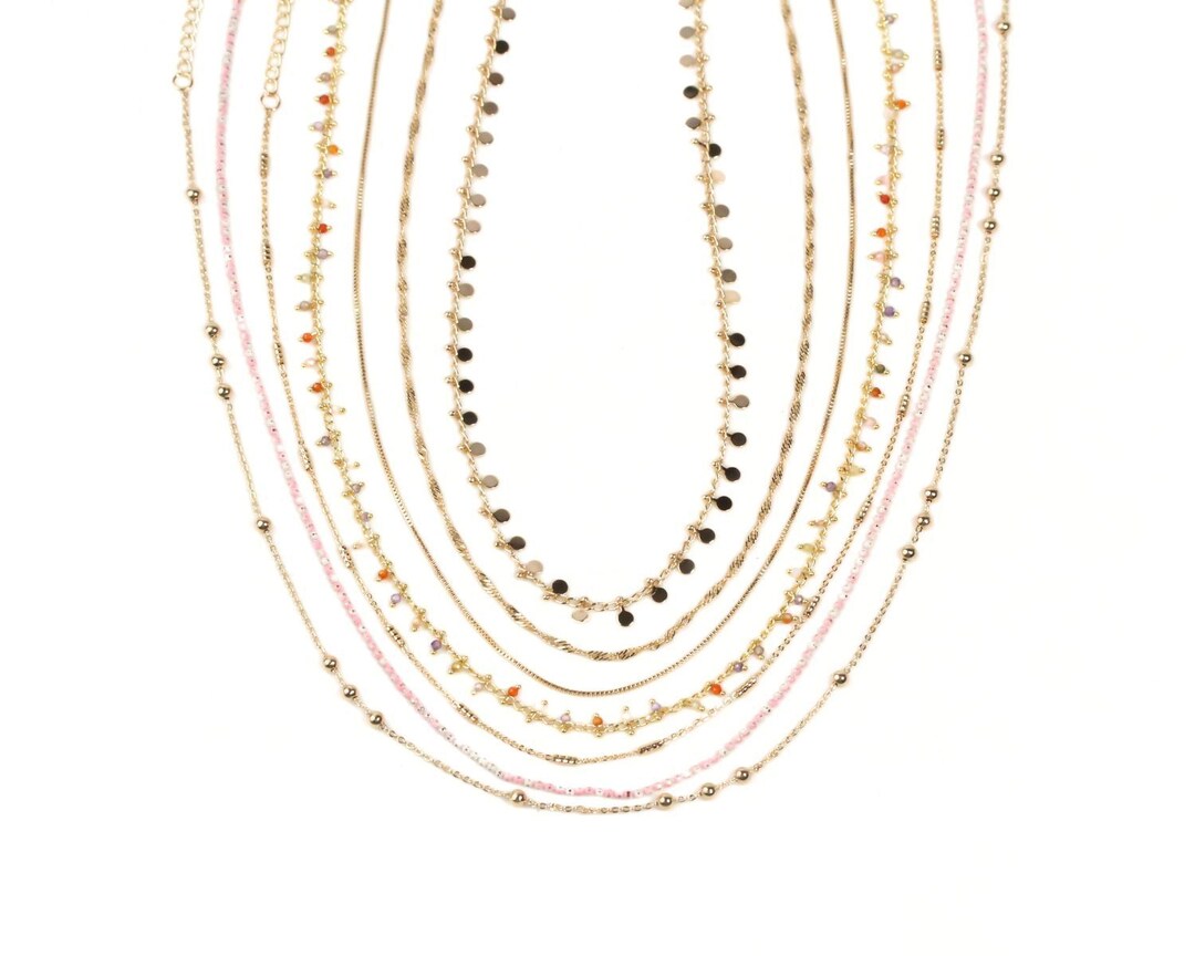 Layering Chains Delicate Necklaces: Lightweight Gold & Silver ...
