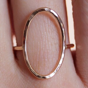 Oval Ring / Simple Oval Ring / Gift for Her / Mothers Day Gift / Gold or Rose or Silver Simple Ring / Graduation Gift / Simple Ring image 2