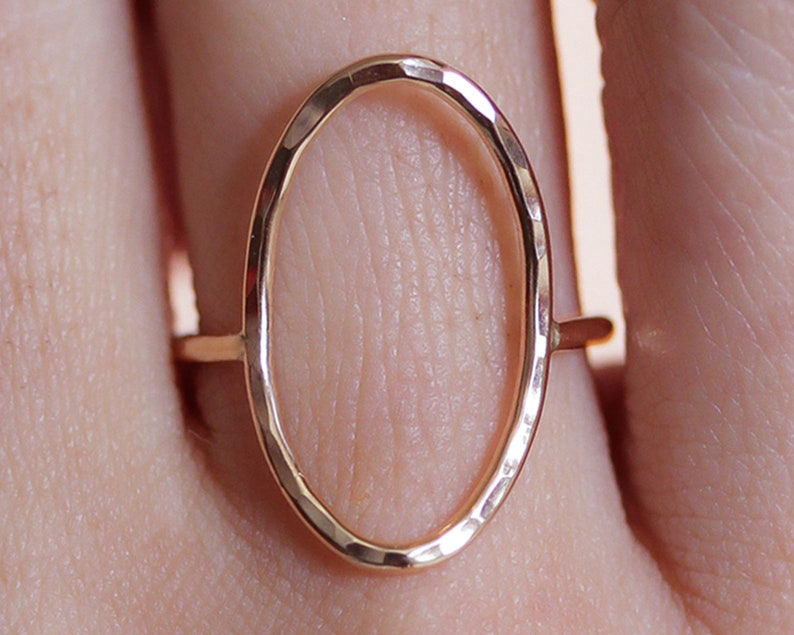 Oval Ring / Simple Oval Ring / Gift for Her / Mothers Day Gift / Gold or Rose or Silver Simple Ring / Graduation Gift / Simple Ring image 2