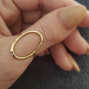 Oval Ring / Simple Oval Ring / Gift for Her / Mothers Day Gift / Gold or Rose or Silver Simple Ring / Graduation Gift / Simple Ring image 4