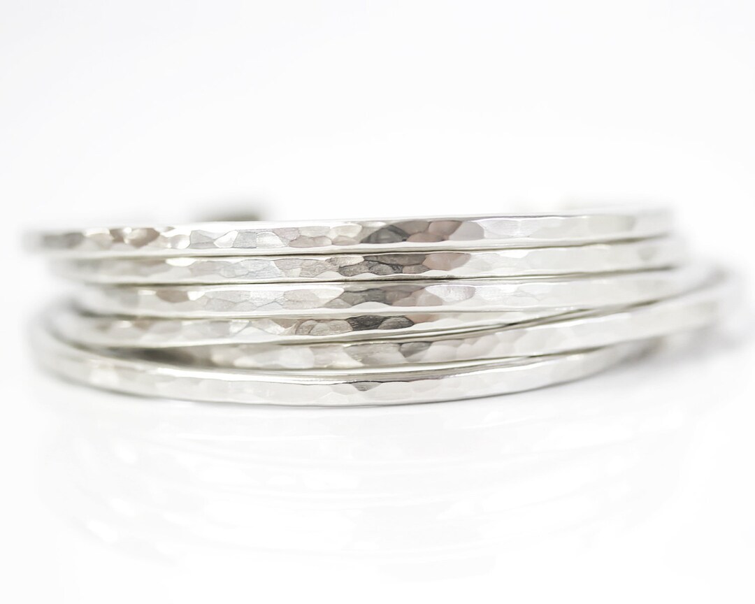 Silver Cuff / Stacking Bracelet / Stackable Bracelets / Cuffs - Etsy
